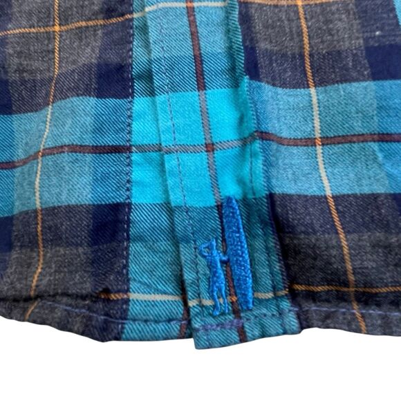 Johnnie-O Featherweight Shirt Men’s Large Blue Plaid Long Sleeve Button Up Surf - Picture 5 of 11